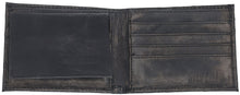Cargar imagen en el visor de la galería, Silverton All Leather Ostrich Print Bi-Fold Wallet (Black)
