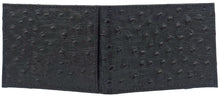 Load image into Gallery viewer, Silverton All Leather Ostrich Print Bi-Fold Wallet (Black)
