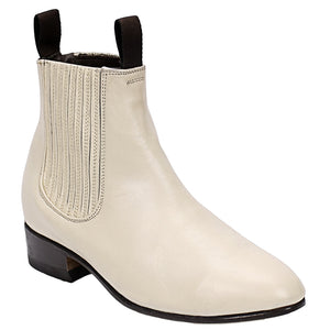 Silverton® All Leather Round Toe Short Boots (Bone)