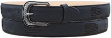 Cargar imagen en el visor de la galería, Silverton Patriot All Leather Western Belt (Black)
