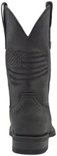 Cargar imagen en el visor de la galería, Silverton Patriot All Leather Wide Square Toe Boots (Black)
