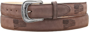 Silverton Patriot All Leather Western Belt (Brown)