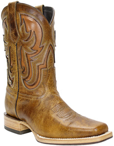 Silverton® Ranch All Leather Square-Toe Boots (Honey)