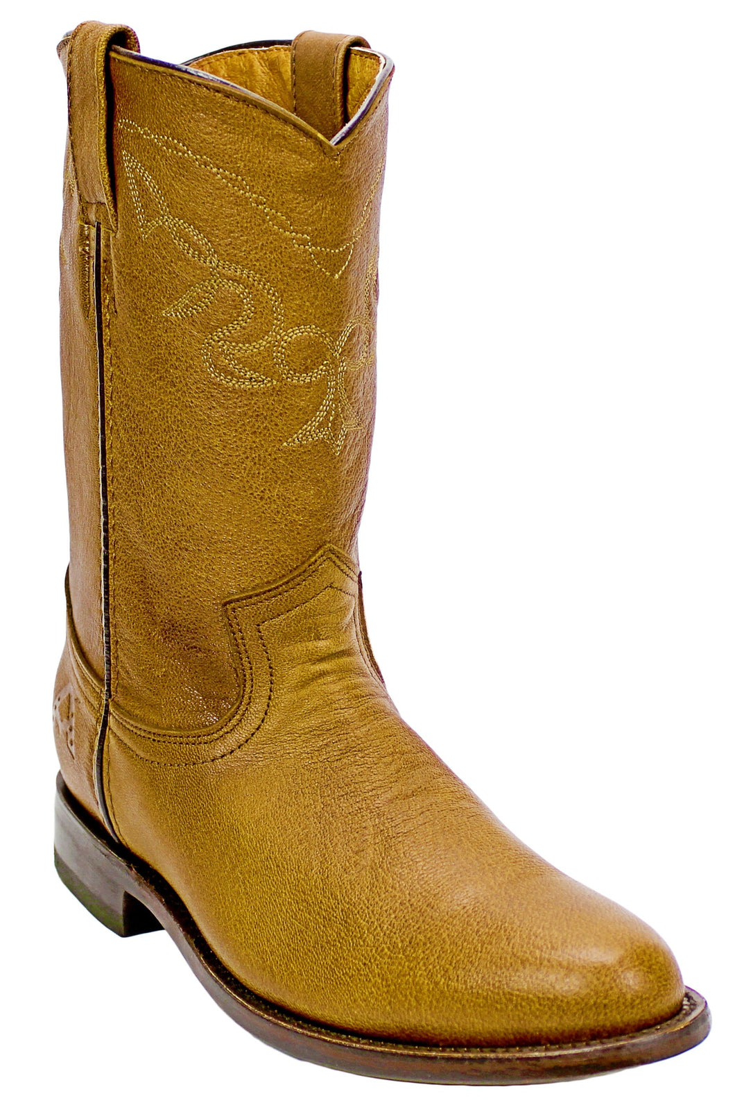 Admirable® Roper Leather Round-Toe Boots (Honey)