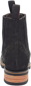 Silverton Suede Genuine Leather Square Toe Short Boot (Black)