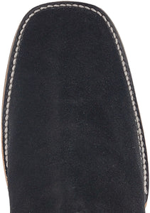 Silverton Suede Genuine Leather Square Toe Short Boot (Black)