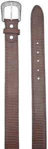 Silverton Tooled Weave All Leather Western Belt (Brown)