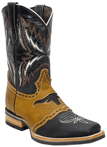 Silverton® Longhorn All Leather Square-Toe Boots (Black)