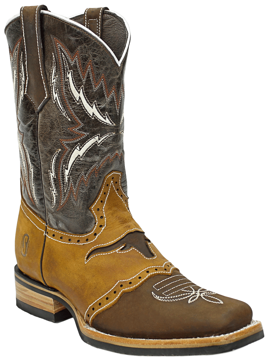 Silverton® Longhorn All Leather Square-Toe Boots (Brown)