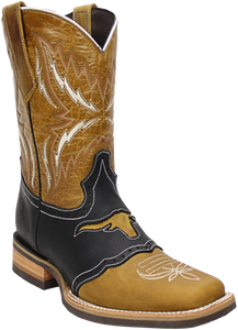 Silverton® Longhorn All Leather Square-Toe Boots (Honey)