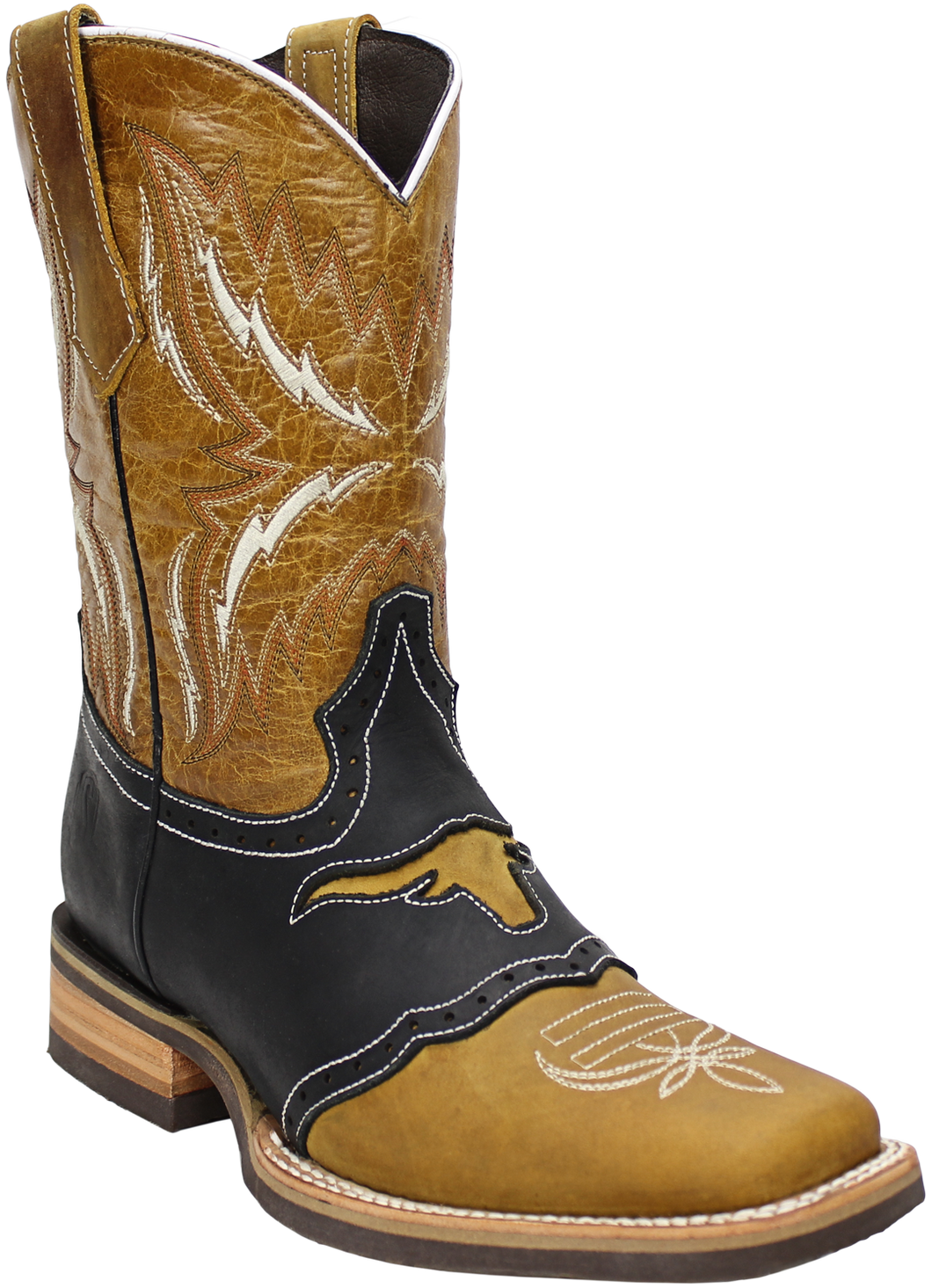 Silverton® Longhorn All Leather Square-Toe Boots (Honey)