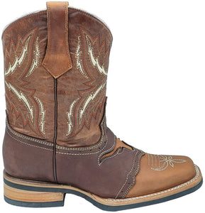 Silverton® Longhorn All Leather Square-Toe Boots (Tobacco)