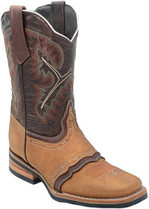 Silverton Wyoming All Leather Square Toe Boots (Tobacco)